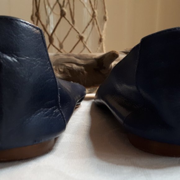 Camilla Albani Leather Peep Toe Ballet Flats - Picture 4 of 5